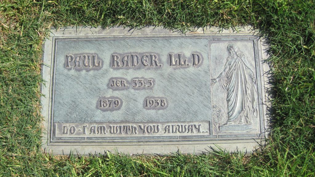 Daniel Paul Rader Grave – Our Christian Heritage